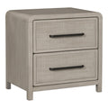Furniture of America Austin Modern Solid Wood 24-inch 2-Drawer Nightstand with USB Ports, Cedar Bottom Drawer, No Assembly Required for Bedroom, Guest Room, Natural Oak