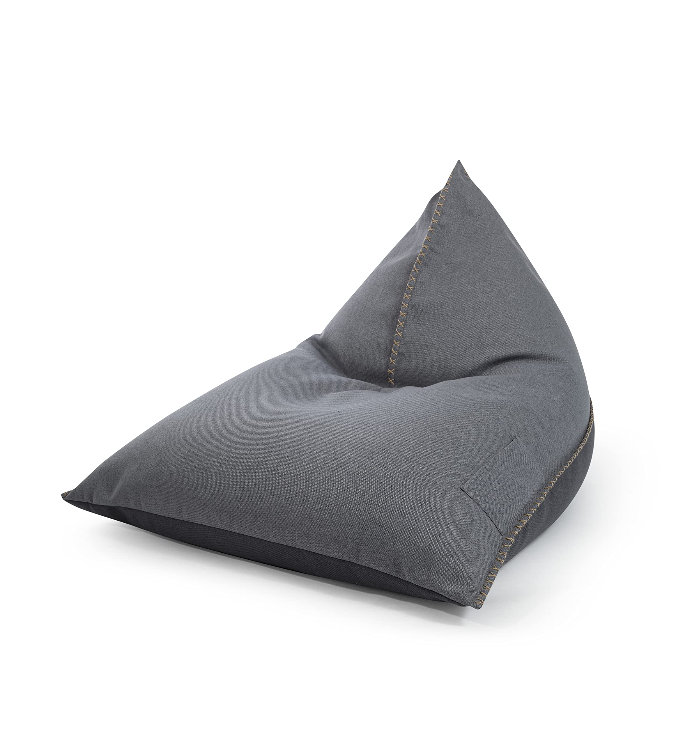 Gouchee Home Calypso Bean Bag Chair Lounger Boho MCM with Filling, Grey, X-Large