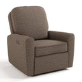 Storkcraft Amalfi Deluxe Power Recliner Swivel Glider – Premium Electronic Nursery Rocking Chair, Oeko-TEX 100 Certified, Includes Dual-USB Charging Port with USB-A & USB-C (Mountain Brown Boucle)