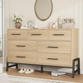 Garvee 7 Drawer Dresser, Freestanding 52 in Wide Drawer Dresser with Storage for Bedroom, Wooden Closet Storage Chest for Living Room, Natural Oak