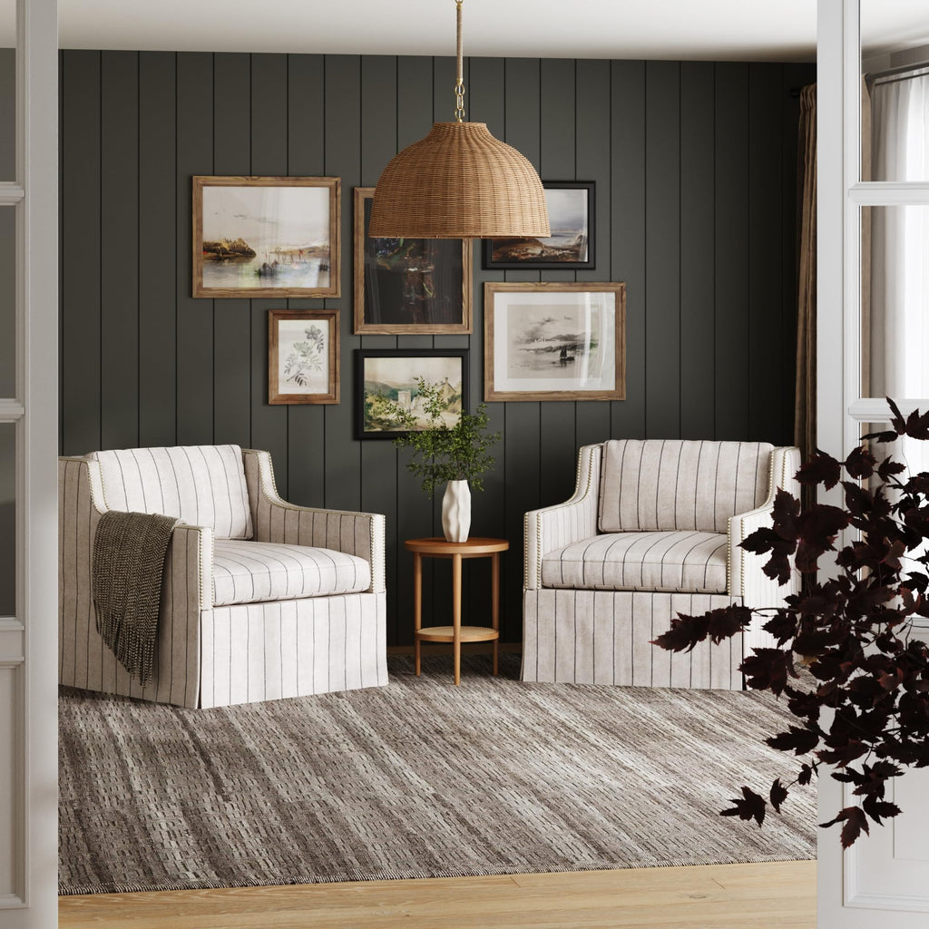 Nathan James Augustine Modern Farmhouse Rattan Pendant Light, Rattan Chandelier Pendant Lamp Shade for Kitchen or Living Room