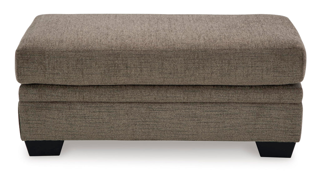 Signature Design by Ashley Stonemeade Modern Ottoman with Foam Cushion, Grayish Brown