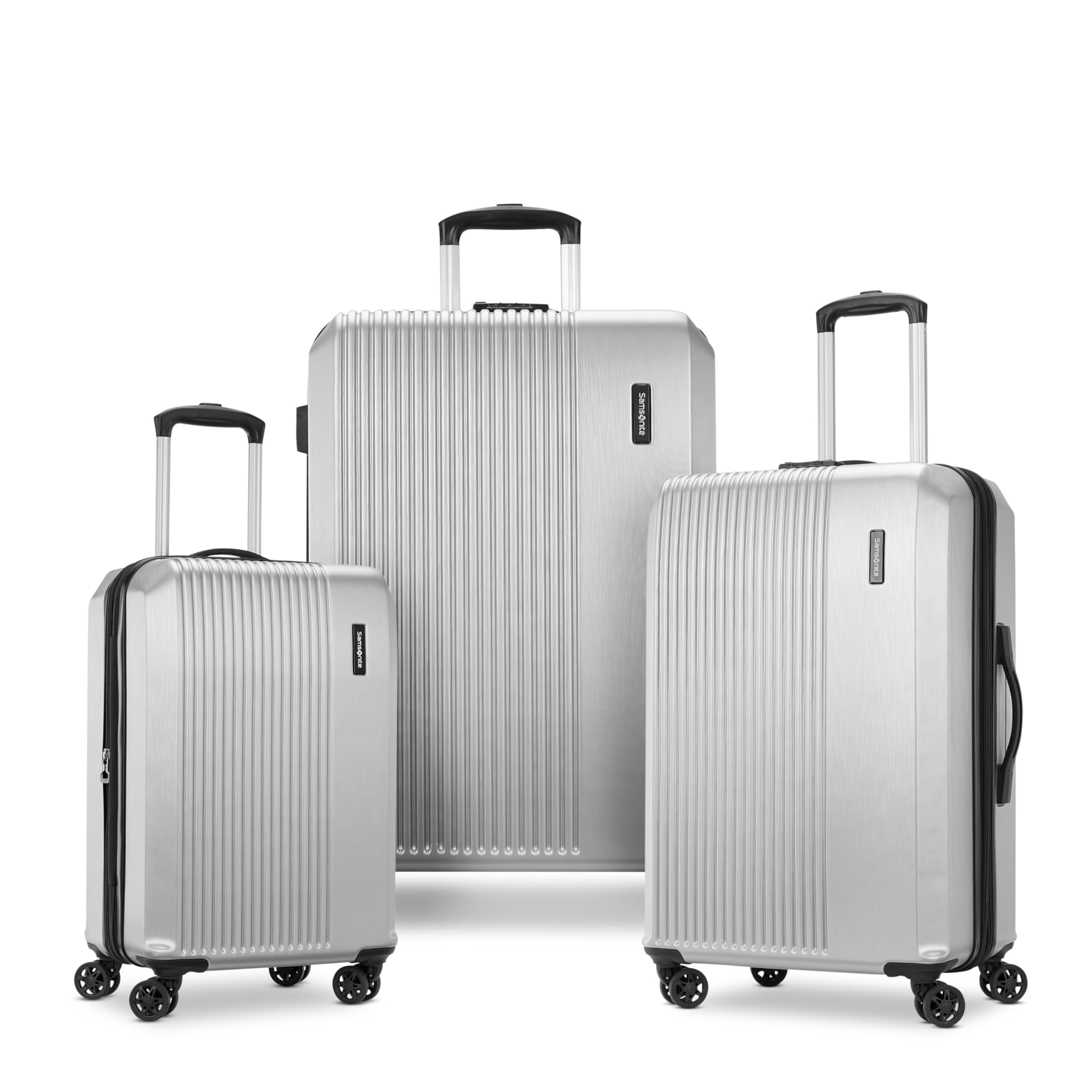 Samsonite Alliance SE Hardside Luggage with Spinner Wheels, Lightweight, 3PC SET (CO/MED/LG) SPINNER, SILVER