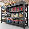 RAVIGIN 9000LBS Storage Shelves, 75" W Garage Shelving Heavy Duty Metal Adjustable Garage Shelves, Shelving Units Industrial Shelving for Warehouse, 75" W x 24" D x 70" H, Black