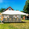 10X20Ft Pop Up Canopy Tent with 5 Removable Sidewalls & PE Windows, Wedding Party Tent Outdoor Waterproof UV50 Canopy Event Shelter Tents for Parties Car Port Vender Events, White