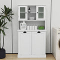 Gecheer Two-Compartment Tilt-Out Dirty Laundry Basket Cabinet - Space-Saving and Functional Storage Cabinet Organizer, Storage Unit Shelves, for Bathroom Living Room Dining Kitchen YJXW1120S00001