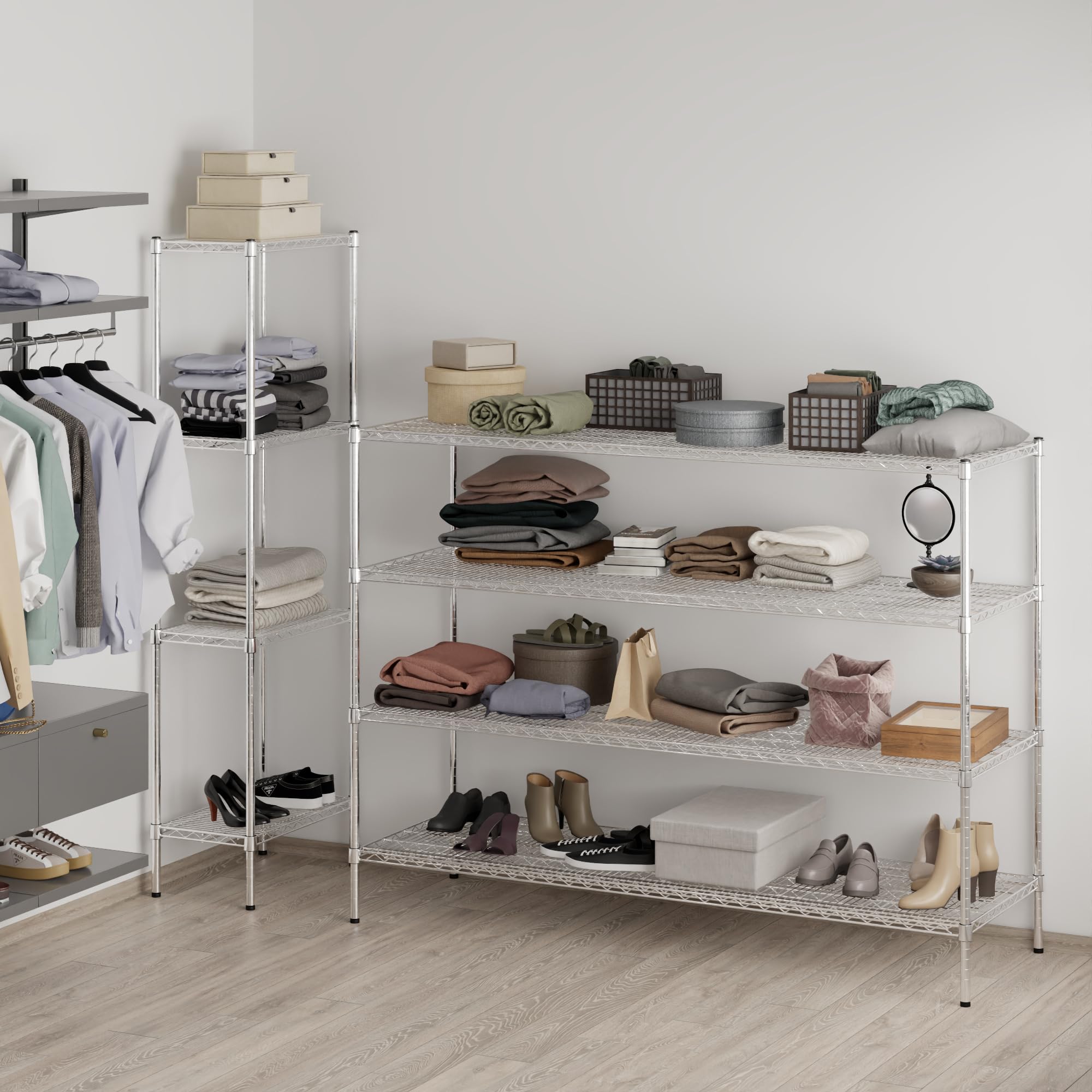 Regal Altair 24" Deep x 72" Wide x 54" Height Wire Shelving Kit | 4-Tier | NSF Commercial Storage Rack Unit