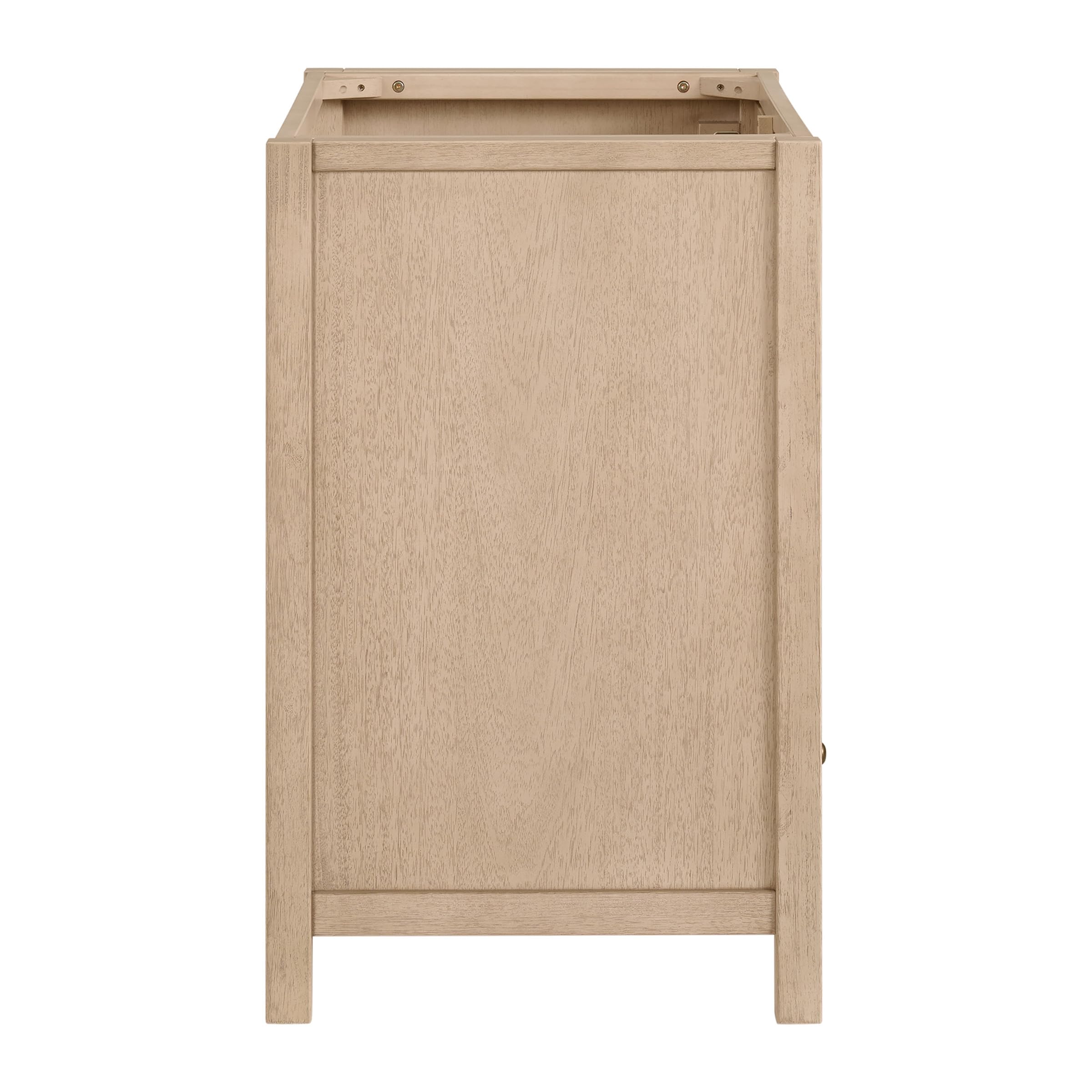 Alaterre Furniture Lucca Bathroom Vanity - Freestanding Cabinet Without Sink - 36 Inch Wood Bathroom Vanity with Large Drawer and Soft-Close Doors - Under Sink Cabinet Only (Natural)