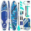 TIDETREK 11'/11'6" x 33"/34" x 6" Inflatable SUP Paddle Board – Extra-Wide, Stable Stand Up Paddle Board with Premium Full Accessory Set for Adults & Youth (Whale Dream, 11'x33 x6)