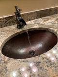 Simply Copper 19" Rustic Oval Copper Bathroom Sink Undermount or Drop-In