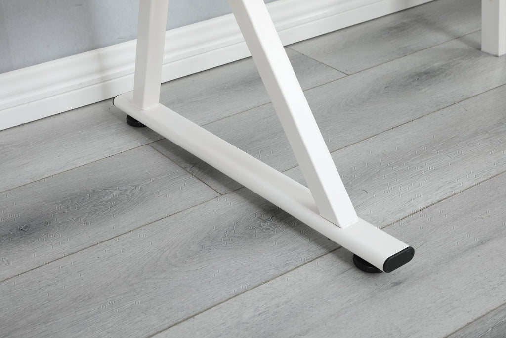 GOWE White Adjustable Tempered Glass Drafting Printing Table with Chair