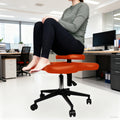 Ergonomic Cross-Legged kneeing Chair, 360° Swivel Meditation Seat for Office Home, Height Adjustable Posture Corrective Seat with Wheels, Criss Cross Yoga Chair for Reducing Back Pain