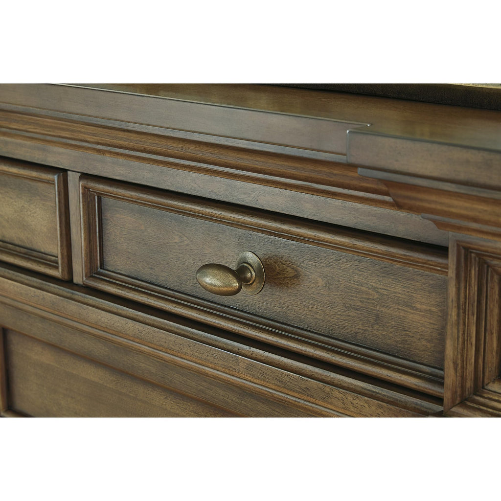 Signature Design by Ashley Thoridan Traditional 9-Drawer Dresser with Safety Stop and Anti -Tipping, Dark Brown