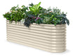 Annoell 30" Extra Tall Galvanized Raised Garden Bed, 8x2x2.5 ft Metal Planters for Outdoor Plants, Heavy Duty Flower Bed Deep Root for Vegetable, Garden Bed Outdoor Large Planter Box - Sand Beige