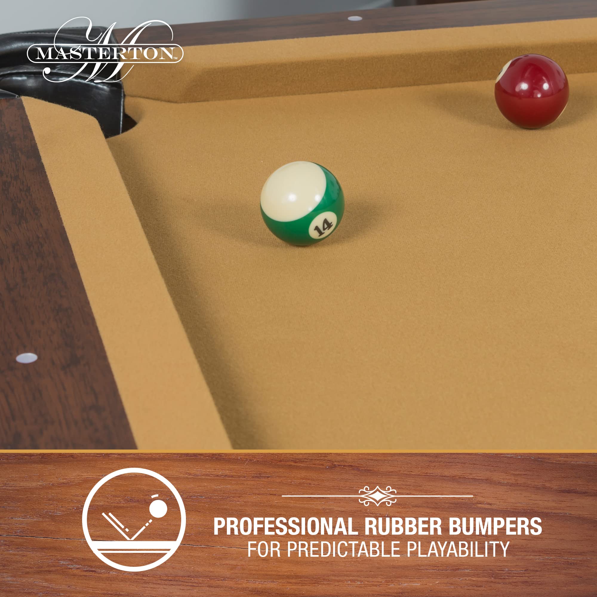 EastPoint Sports Masterton Billiard Table Deluxe - Tan 87 inch 1-1-32270-AA001D