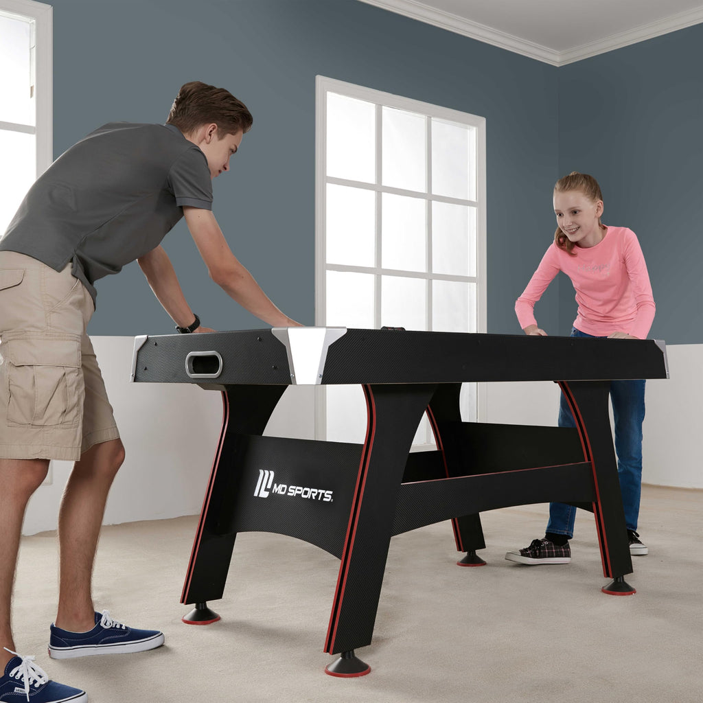MD Sports 5 Ft. Air Hockey Table with Electronic Scorer and Pusher and Puck Set