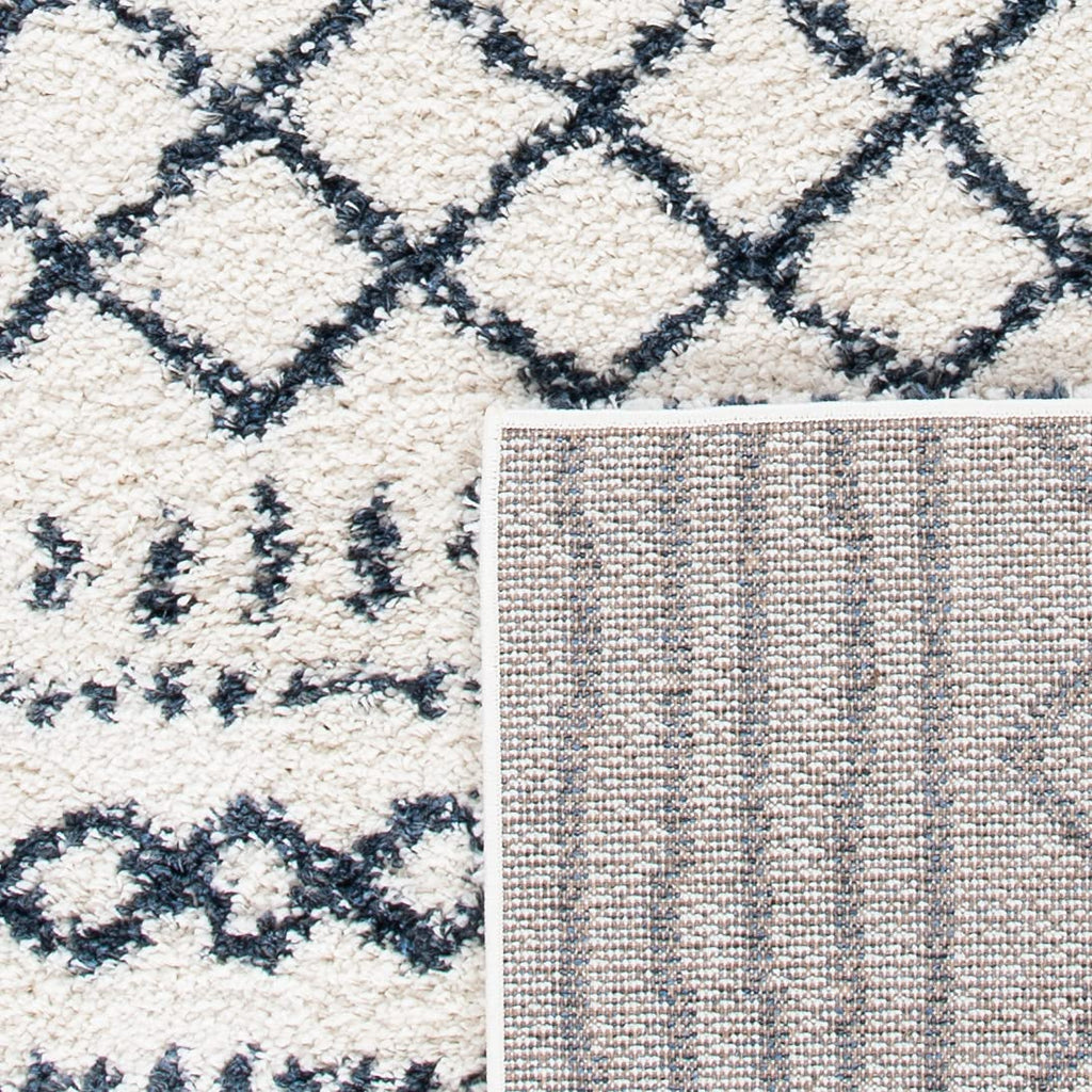 SAFAVIEH Area Rug 10x14 - Arizona Shag Collection - Large - Ivory & Slate, Moroccan Boho Design, Non-Shedding & Easy to Clean, Ideal for Living Room, Bedroom, Dining Space (ASG741M)