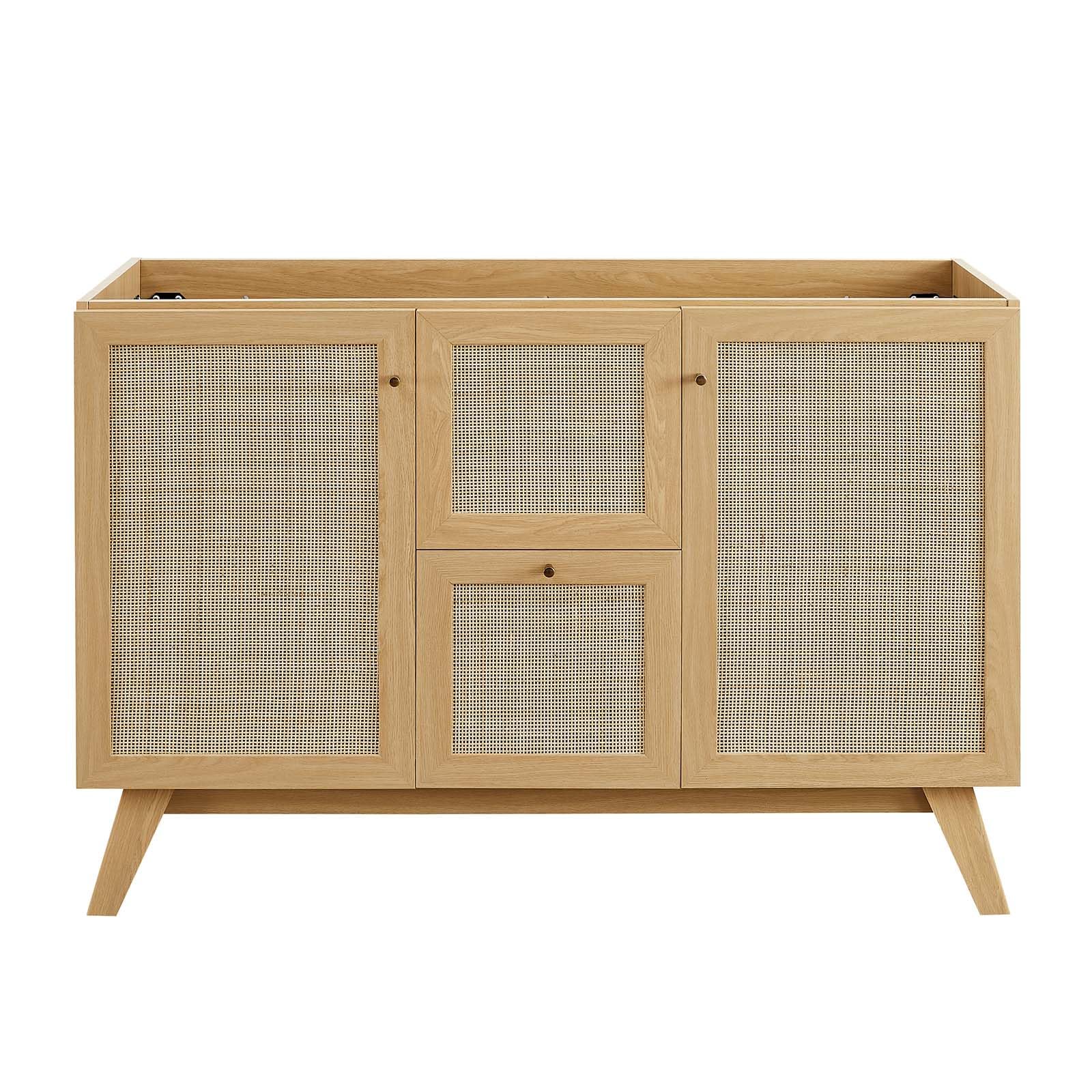 Modway Soma Bathroom Vanity, 48 Inch Double, Oak Black
