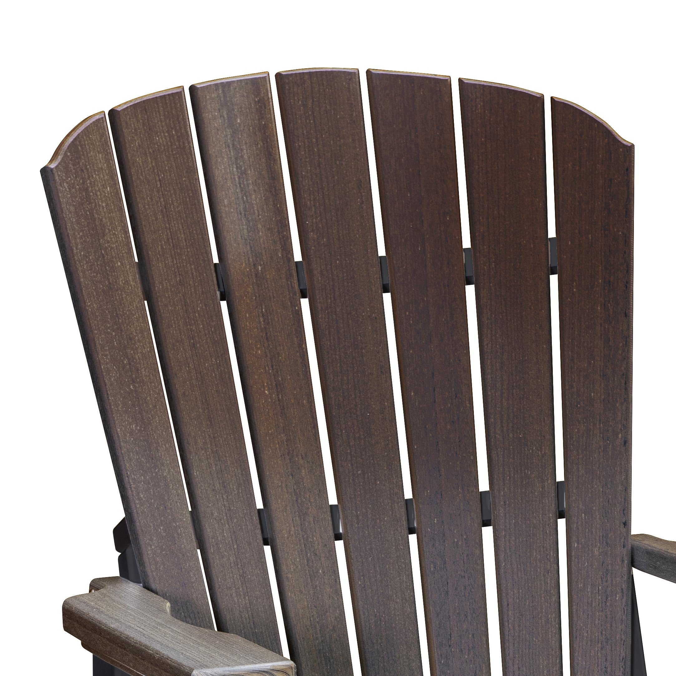 American Furniture Classics Fan Back Swivel Glider in Brazilian Walnut/Black