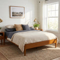 Merax Full Size Solid Dry Bamboo Wood Platform Bed, Mid-Century Minimalist 15" High Bed Frame with Wood Slat Metal Support, No Box Spring Needed, Easy Assembly (No Headboard), Brown