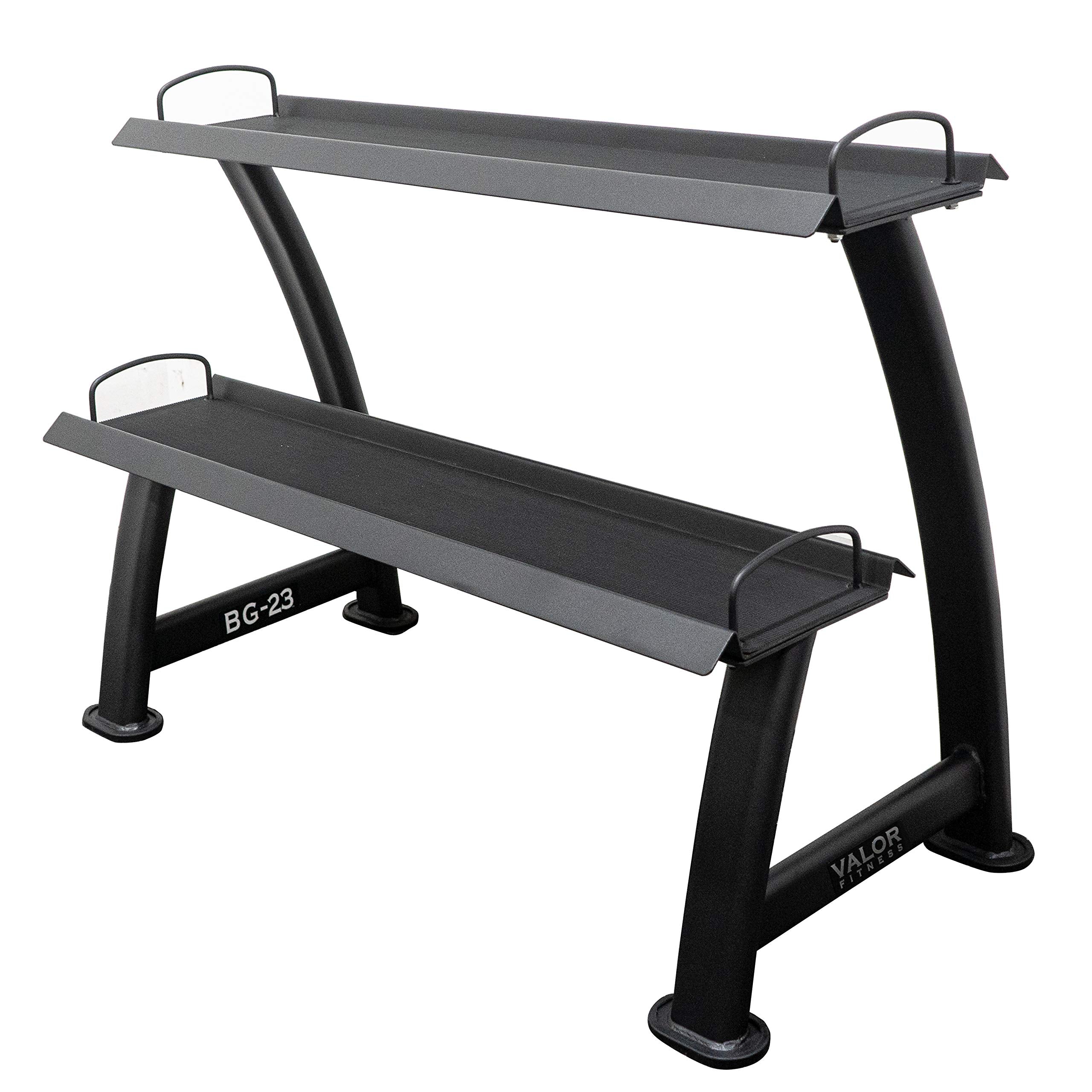 Valor Fitness 2-Tier Kettlebell Storage Rack – Heavy Duty Weight Holder, Organize Gym Equipment, 600 lb Max Weight Capacity for Dumbbells, Kettlebells & Fitness Gear Sports Equipment Organizer