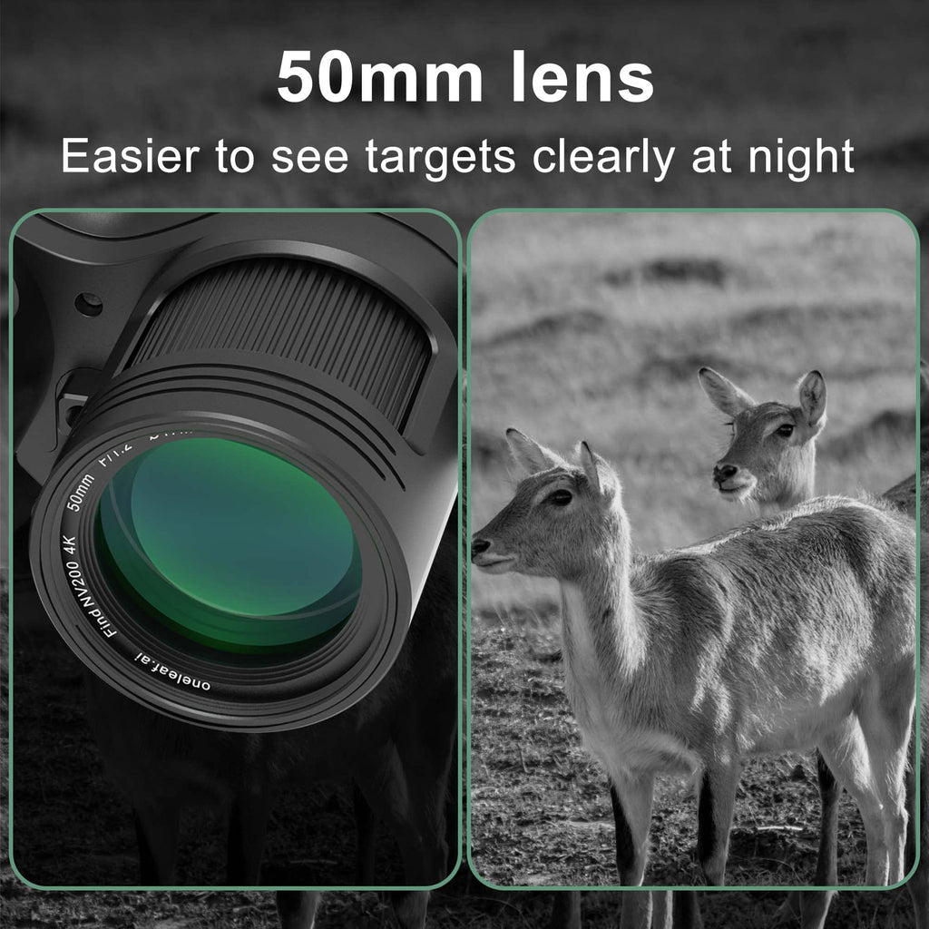 oneleaf.ai Find NV200 LRF 50mm 4K Digital Day/Night Vision Binoculars with Laser Rangefinder