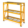 4-FOOT TALL, 3 SHELF STEEL WIRE DECK INDUSTRIAL STORAGE RACK