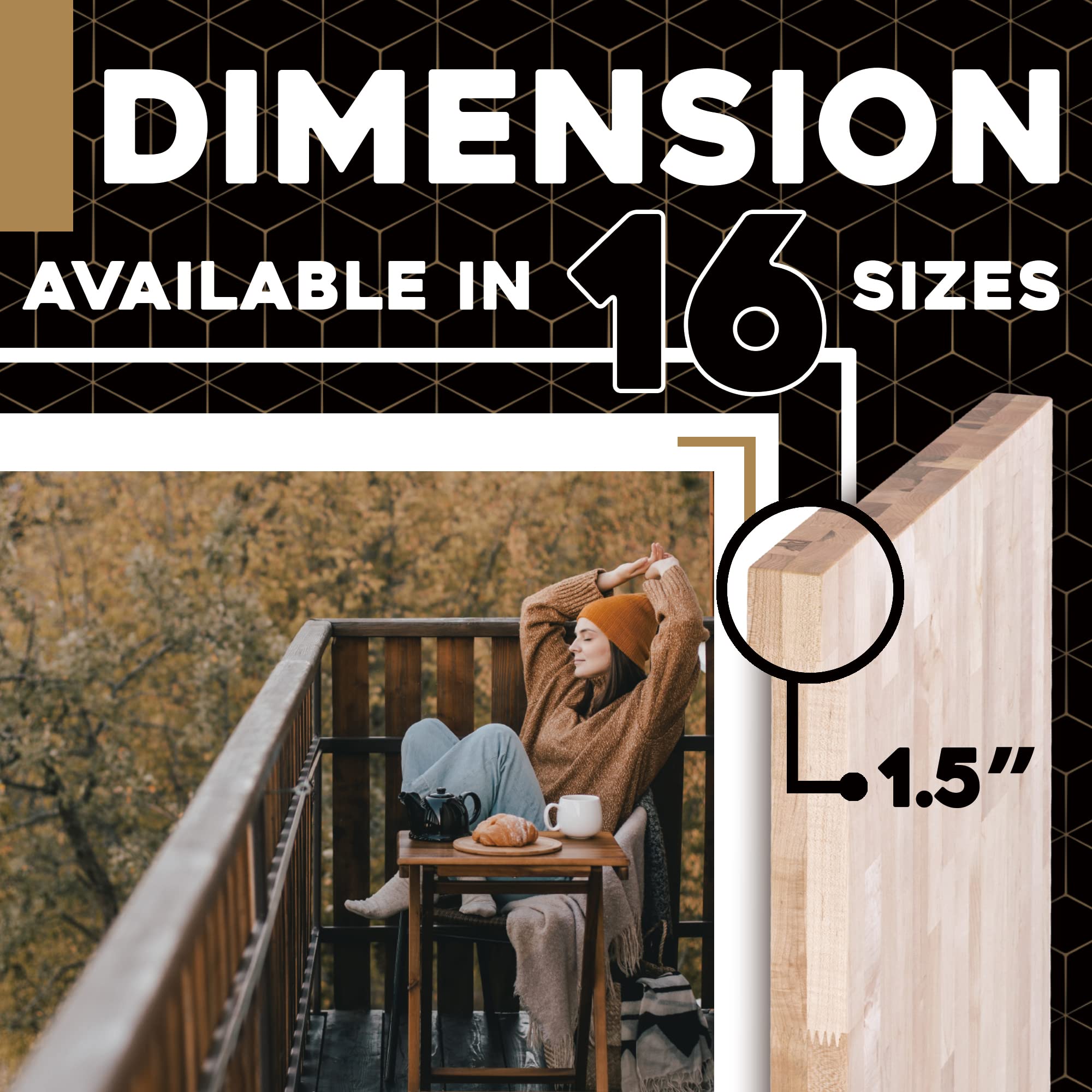 DuraSteel 24x48 Butcher Block Countertop - Maple Solid Wood Workbench for Kitchen, Restaurant, Cabinet, Desk Top, Wood Board, Large Counter Cutting Island Long, Bakery Worktable Dough - Table Top Only