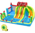 JOOLOOG Giant Inflatable Water Slide Park & Bounce House, 10-in-1 Combo with 3 Slides, Bounce Zone, 2 Pools for Kids