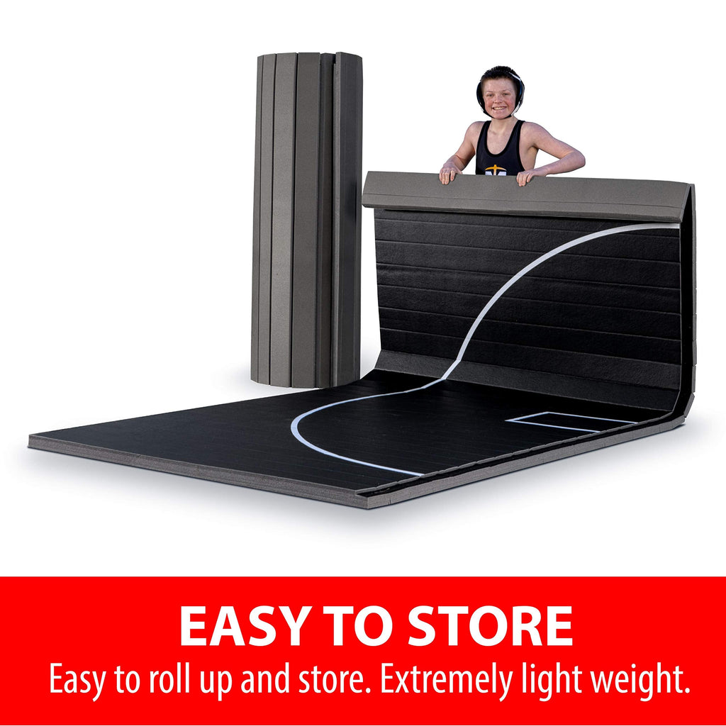 Gold Medal Sports 10' x 10' x 1.25" Wrestling Mat, Jiu Jitsu, BJJ, Wrestling Mats, Martial Arts, Thick with Automatic Connector, Wrestling for Home, Judo, Tatami, Flexi Roll