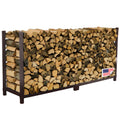 Woodhaven 8-Foot Firewood Rack – Made in USA – 1/2 Cord Raised Lumber Storage Rack – Keeps Wood Dry & Ready – Heavy-Duty Steel, Lifetime Structural Warranty (Without Cover)