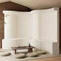 Paper Room Divider with Shelves Retractable Room Dividers Folding Privacy Screens Paper Partition Wall Divisor de Habitaciones for Home/Office/Clothing Store/Enterprise Office,Trade Show