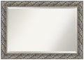 Amanti Art Silver Bathroom Mirror for Over Sink, 30x42 Silver Luxor Rectangle Vanity Mirror, Large Traditional Wood Frame, Hangs Horizonally and Vertically, Bathroom Wall Decor, Beveled Edge