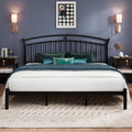 Einhomn King Size Bed Frame, Classic Black Metal Bed Frame with 12" Under-Bed Storage, Heavy Duty Steel Slat Support, Noise-Free, No Box Spring Needed, Easy Assembly