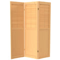 Red Lantern 6 ft. Tall Adjustable Shutter Room Divider Natural 3 Panel