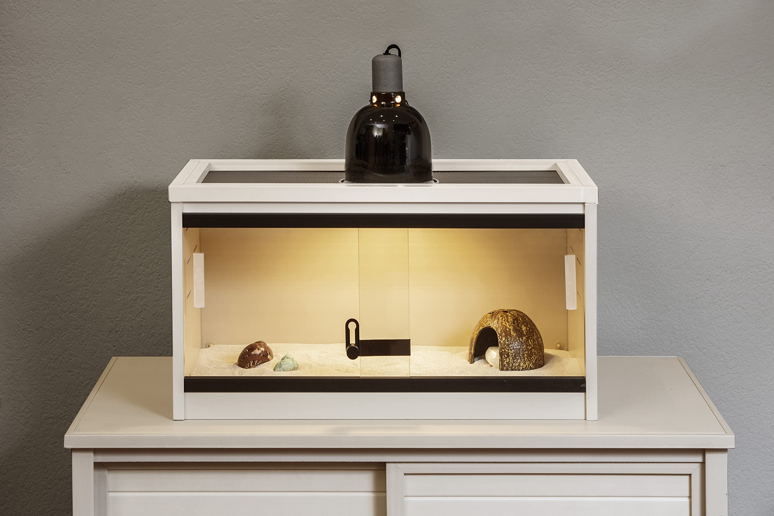 New Age Pet ECOFLEX Small Reptile Enclosure with Matching Cabinet Stand Set in Maple