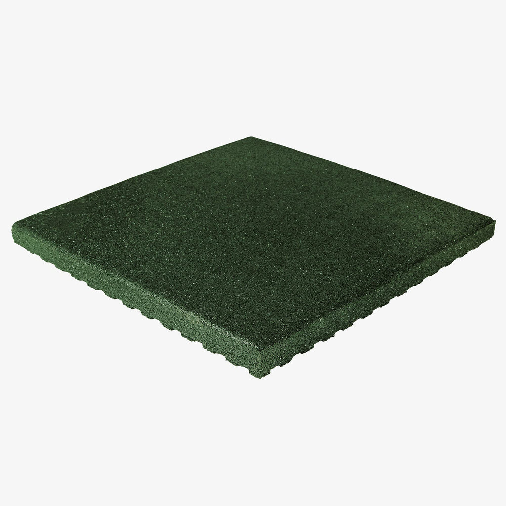 IncStores 2.5 Inch Thick Jamboree Rubber Interlocking Floor 2' x 2' Tiles | Heavy Duty Rubber Outdoor Tiles to Build Better Playgrounds at Homes, Schools, and Daycares | Green, 75 Tiles