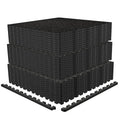 AIRHOP 0.56in Thick 120 Sq Ft Exercise Equipment Mats, 30 Tiles Upgraded Rubber Top with High Density EVA Foam, Large Interlocking Puzzle Gym Flooring for Home Gym, Heavy Weight Workout, 24 x 24in