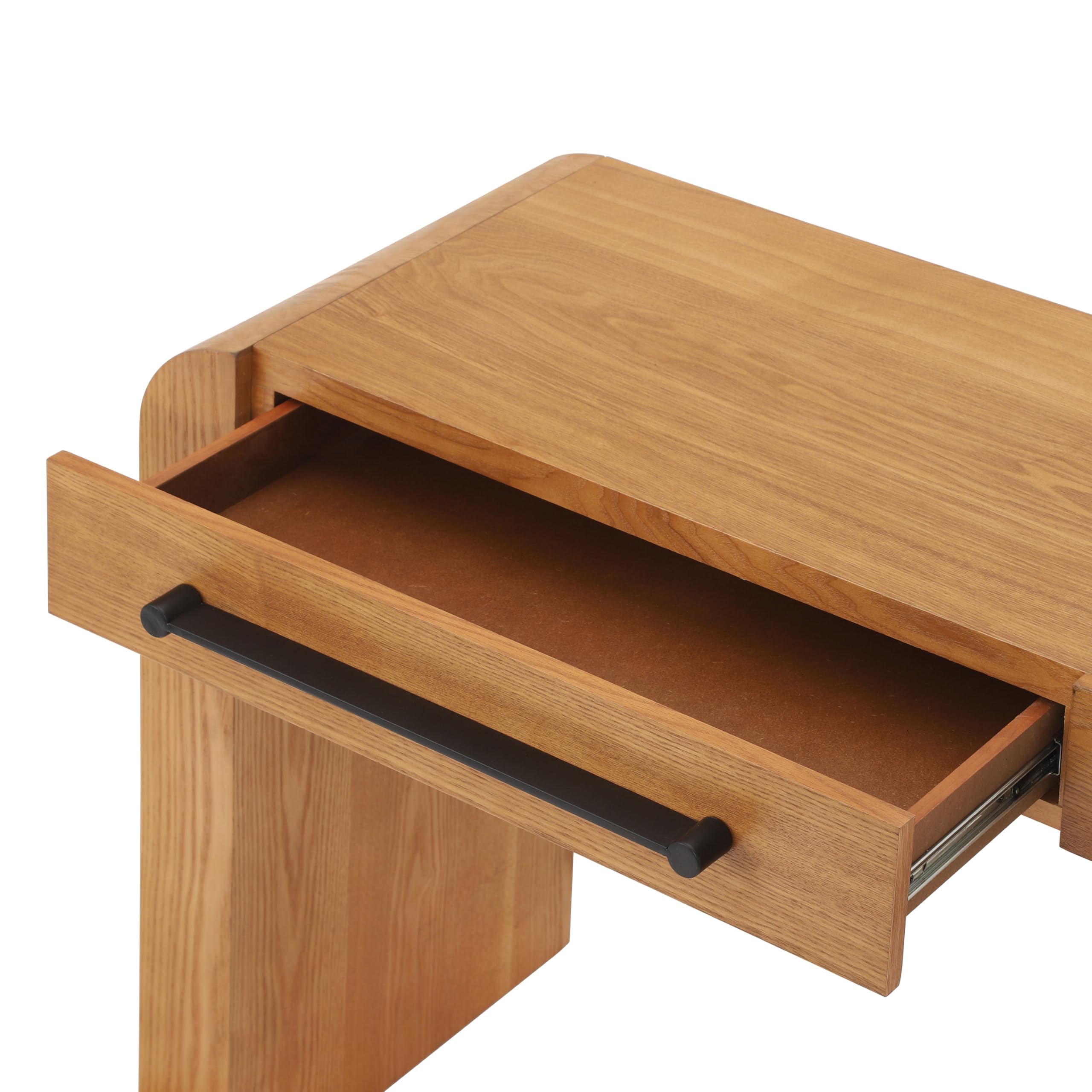 Christopher Knight Home Rulor Modern Console Table with Drawers, Wooden Narrow Console Table with Storage, Minimalist Narrow Entryway Table for Hallway, Behind The Couch, Living Room, Natural