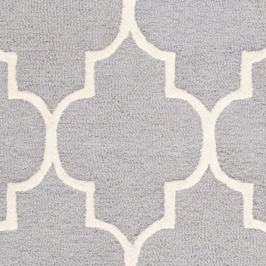 SAFAVIEH Cambridge Collection Area Rug - 10' x 14', Silver & Ivory, Handmade Moroccan Trellis Wool, Ideal for High Traffic Areas in Living Room, Bedroom (CAM134D)