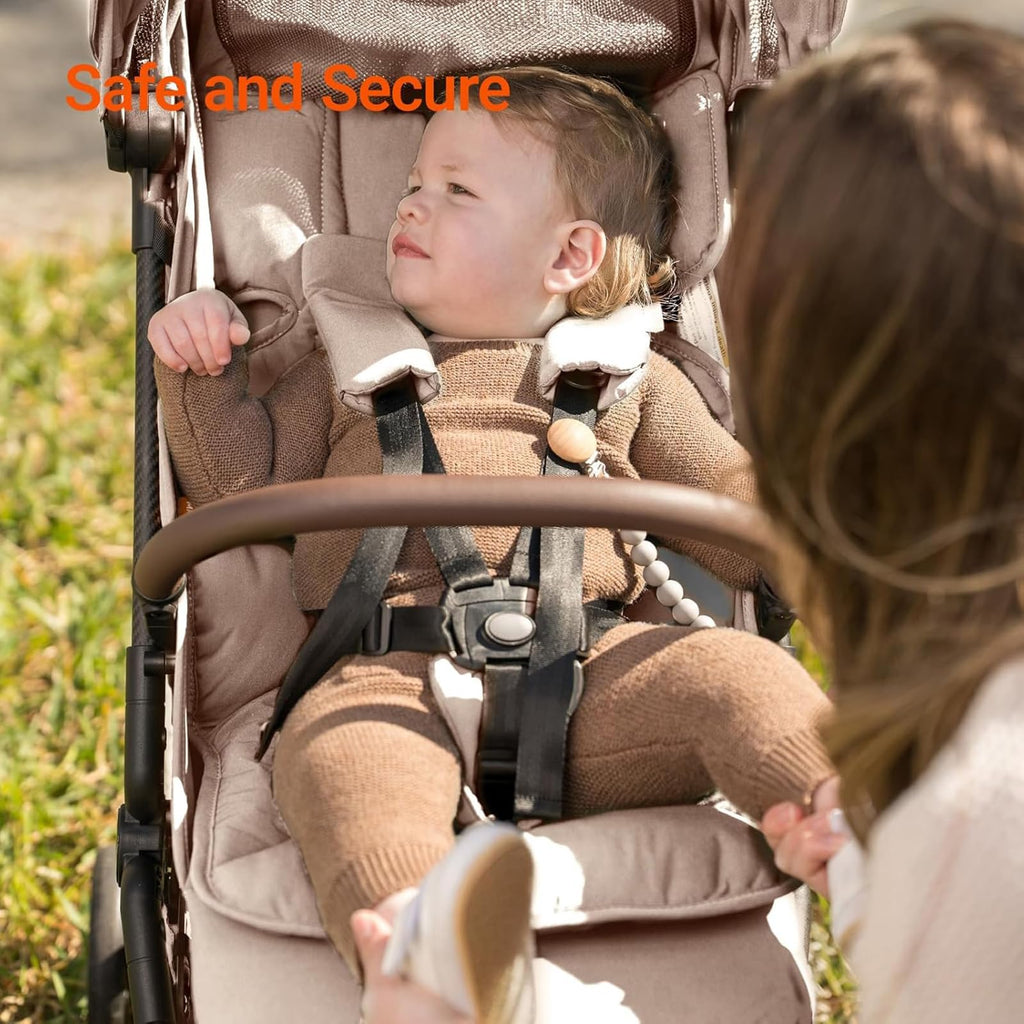 MAMAZING Ultra Air Lightweight Baby Travel Stroller with Carbon Fiber Frame, Compact & Airplane-Friendly, One-Handed Fold, 11.6 lbs, Perfect for Toddlers, Simply Taupe