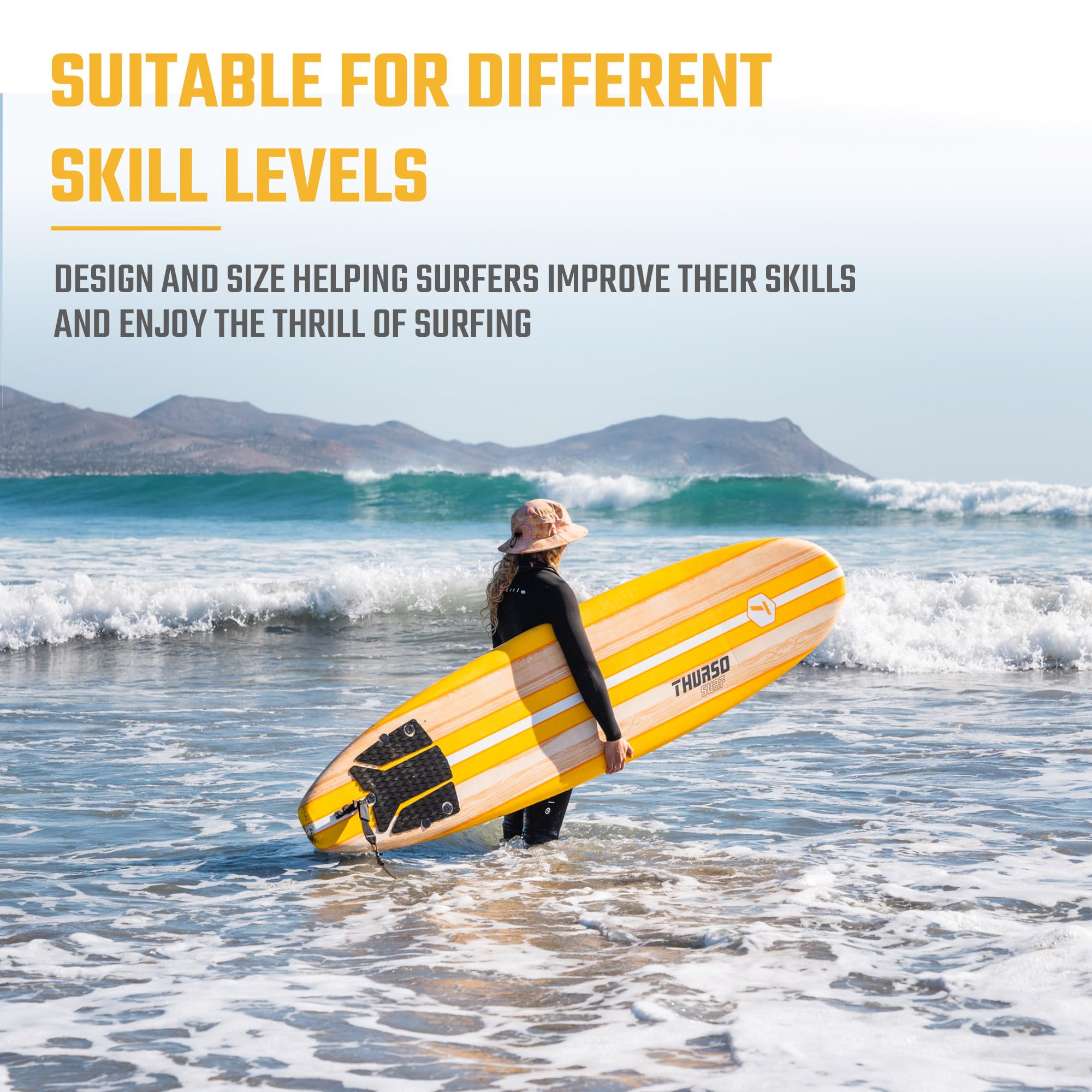 Thurso Surf Spire 8 ft Soft Top Foam Beginner Surfboard for Adults and Kids Perfect Longboard for Surfing Beach Fun and Water Sports Lightweight and Durable Modern Design for All Levels of Surfers