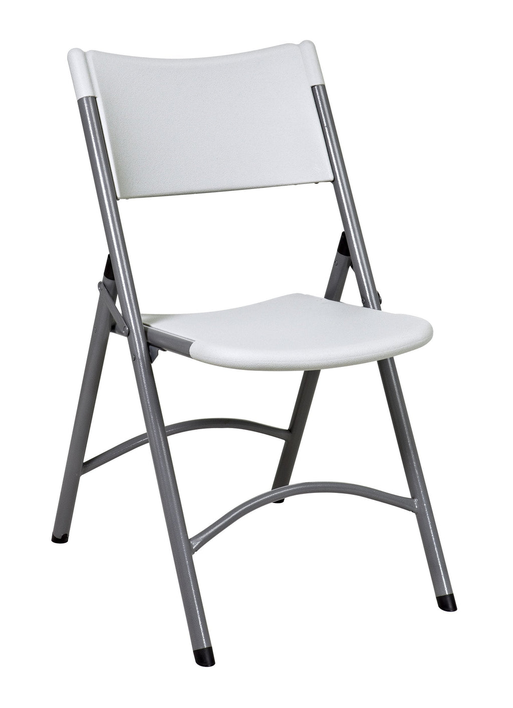 Office Star Resin Furniture for Indoor or Outdoor Use, 4-Piece Set, Folding Chairs Light Grey