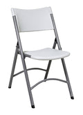Office Star Resin Furniture for Indoor or Outdoor Use, 4-Piece Set, Folding Chairs Light Grey