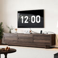 Homiflex 78" TV Stand for TVs Up to 90", Entertainment Center with Storage, Modern TV Stand with Drawers & Power Outlets, Wooden Media Console Table for Living Room Bedroom, Walnut