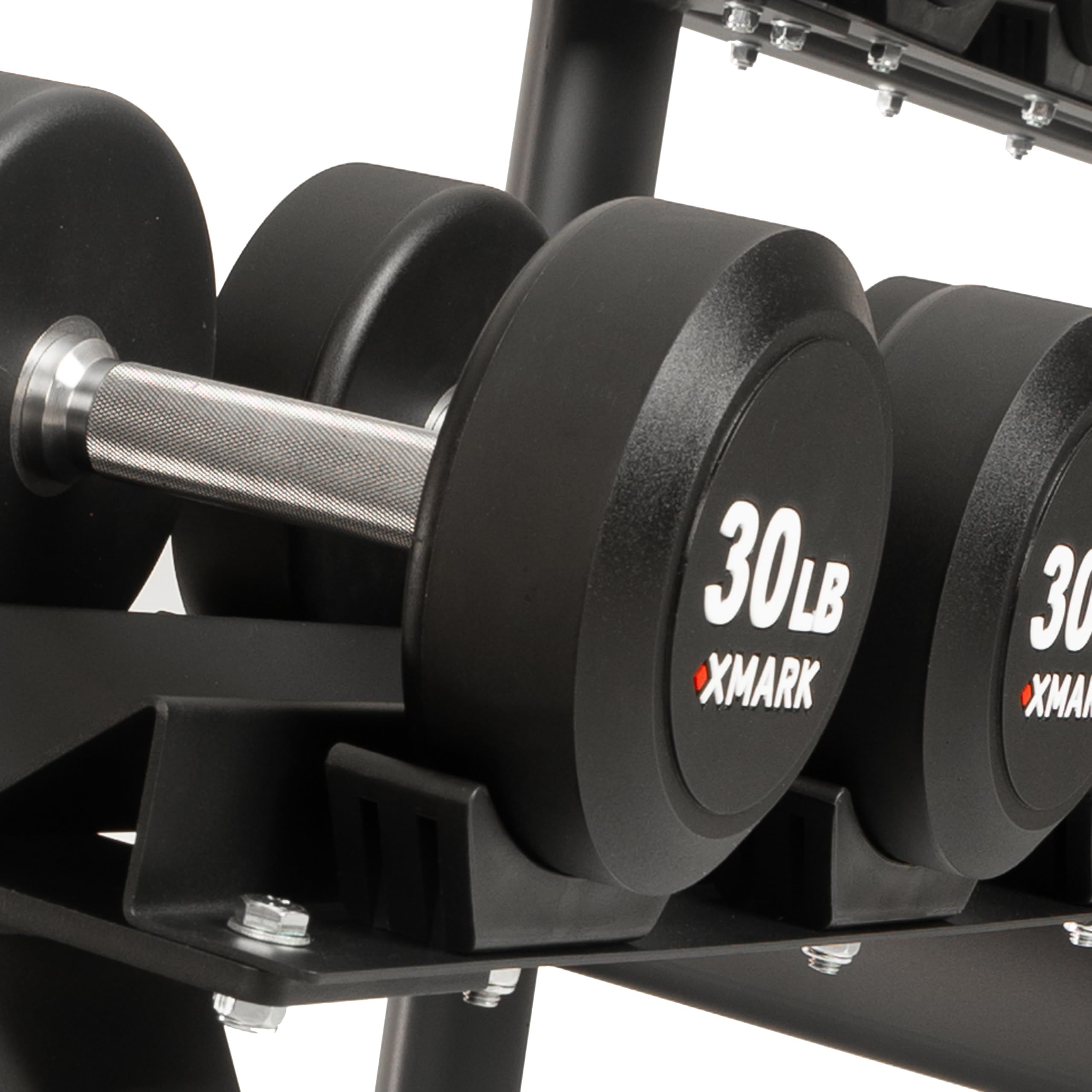 XMARK Commercial 3-Tier Dumbbell Rack, Weight Storage Rack, 15 Dumbbell Pair Storage, Modern Style