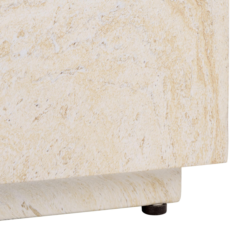 SAFAVIEH Outdoor - Tina Rectangle Coffee Table - Travertine-Effect - Fully Assembled - Weather Resistant - Ideal for Deck, Patio, Backyard, 39.4" W x 23.6" D x 10.6" H (PAT6213A)