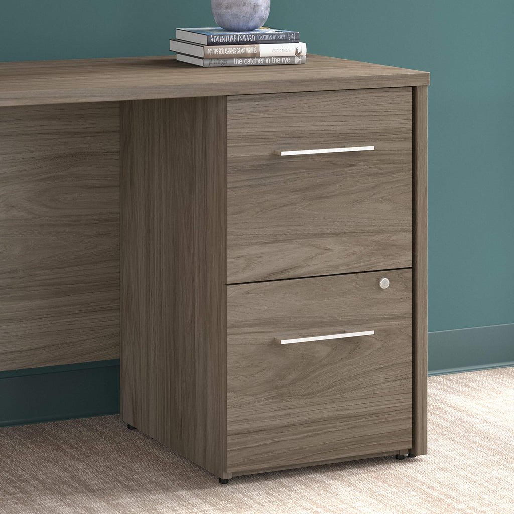 Bush Business Furniture Office 500 2 Drawer File Cabinet-Assembled, 16W, Modern Hickory