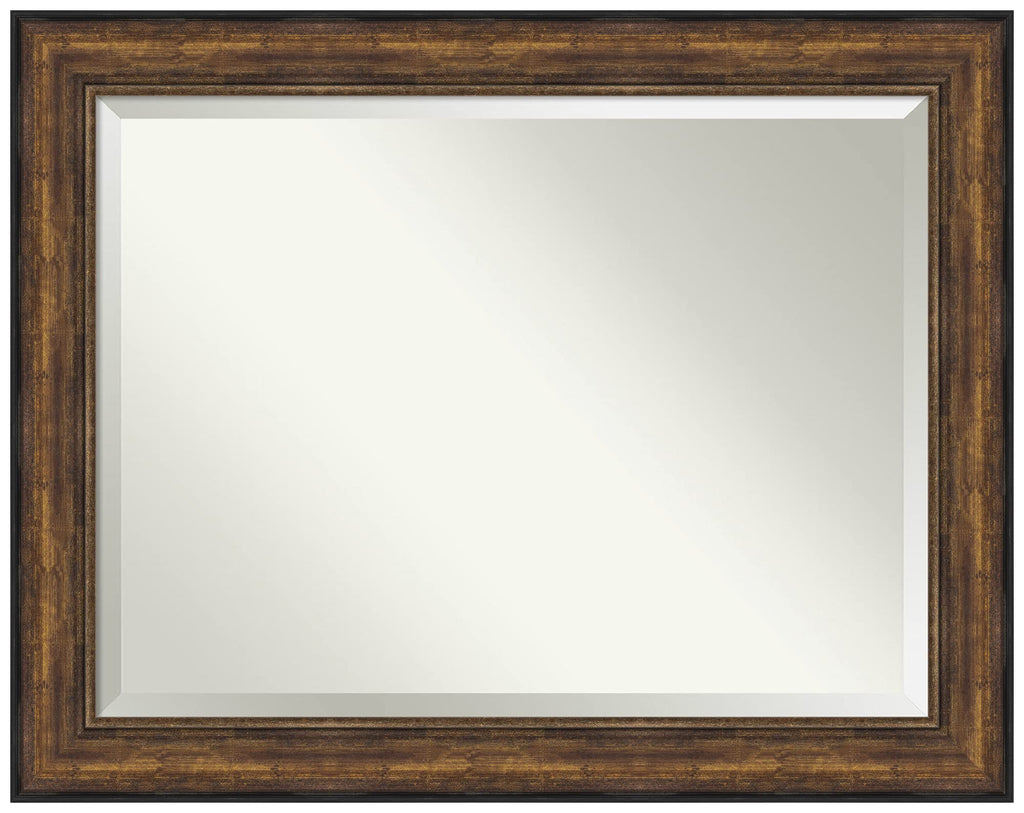 Amanti Art Bronze Wall Mirror 38x48 Ballroom Bronze Rectangle Bathroom Mirror for Wall Decor Living Room, X-Large Traditional Frame, Hangs Horizonally and Vertically, Bathroom Decor, Beveled Edge