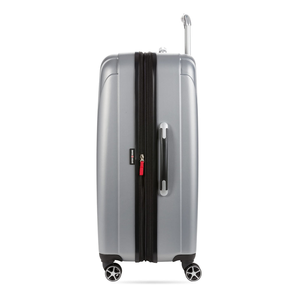 SwissGear 7585 Hardside Expandable Luggage with Spinner Wheels, Silver, 3-Piece Set (19/23/27)